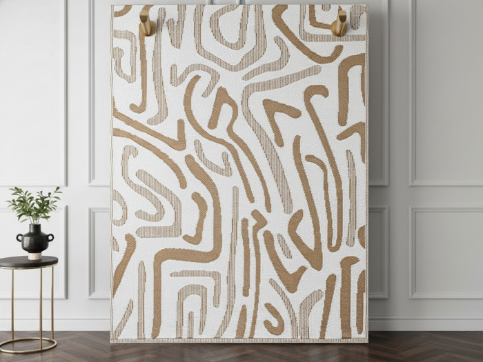 Tapis poils ras TIVA motif abstrait