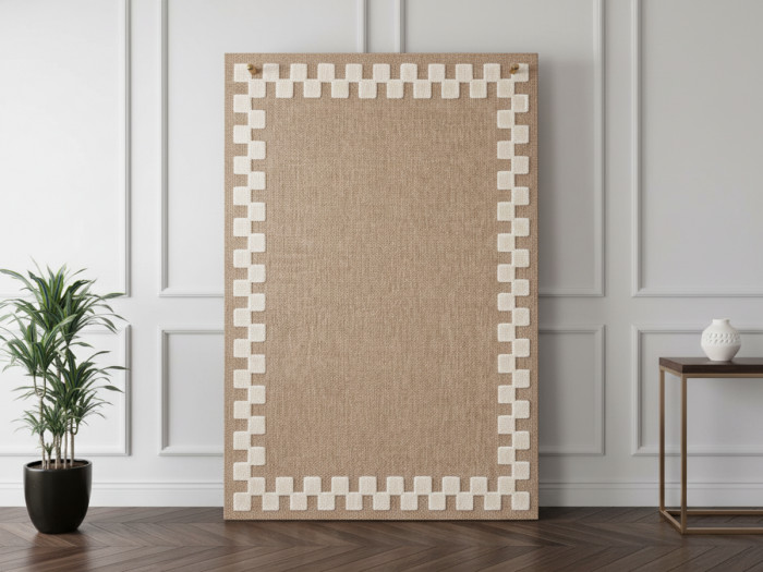 Tapis poils courts PALOMA aspect jute