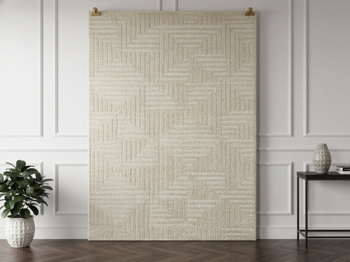 Tapis poils ras LUCIEN motif abstrait