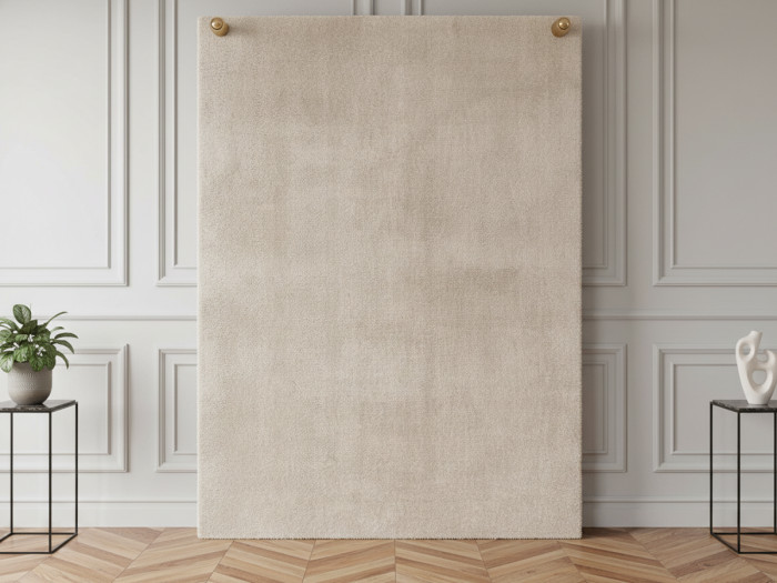 Tapis poils ras MIREILLE uni