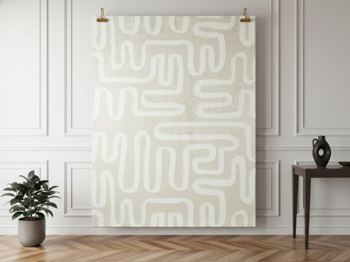 Tapis poils ras CALLY motif abstrait