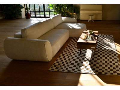 Tapis poils courts SULLY motifs damier