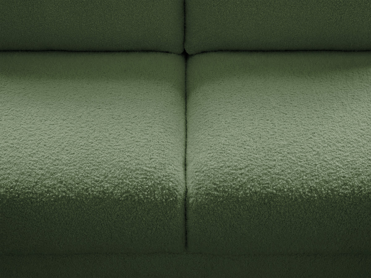 Canapé droit convertible KENAN ouverture express tissu bouclette