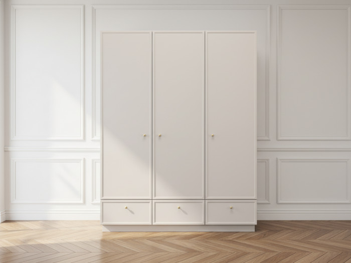 Armoire 3 portes 3 tiroirs 150 cm LORINA