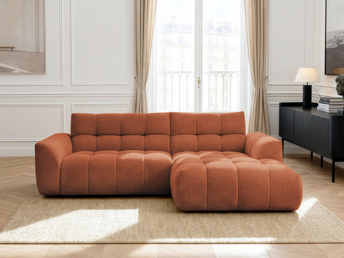 JAYA vaste hoekbank in chenillestof