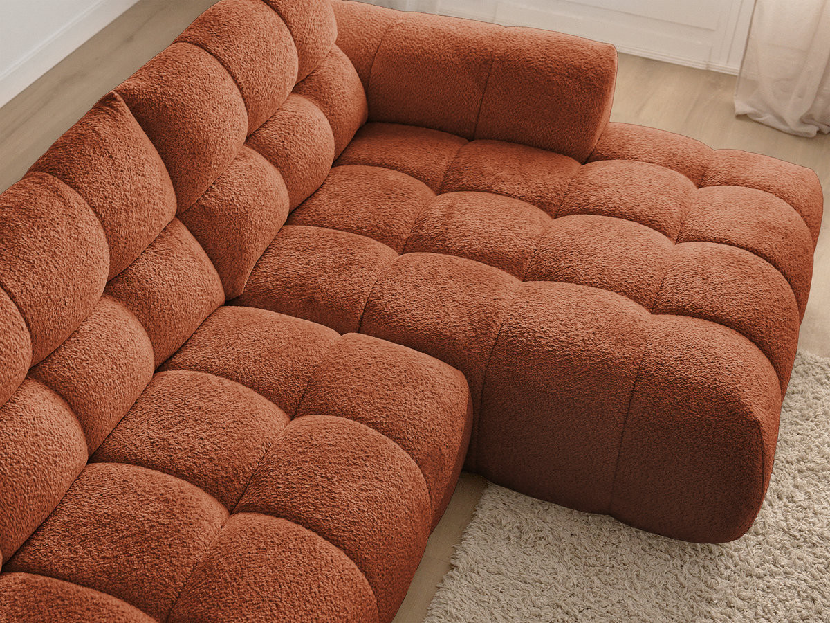 JAYA vaste hoekbank in chenillestof