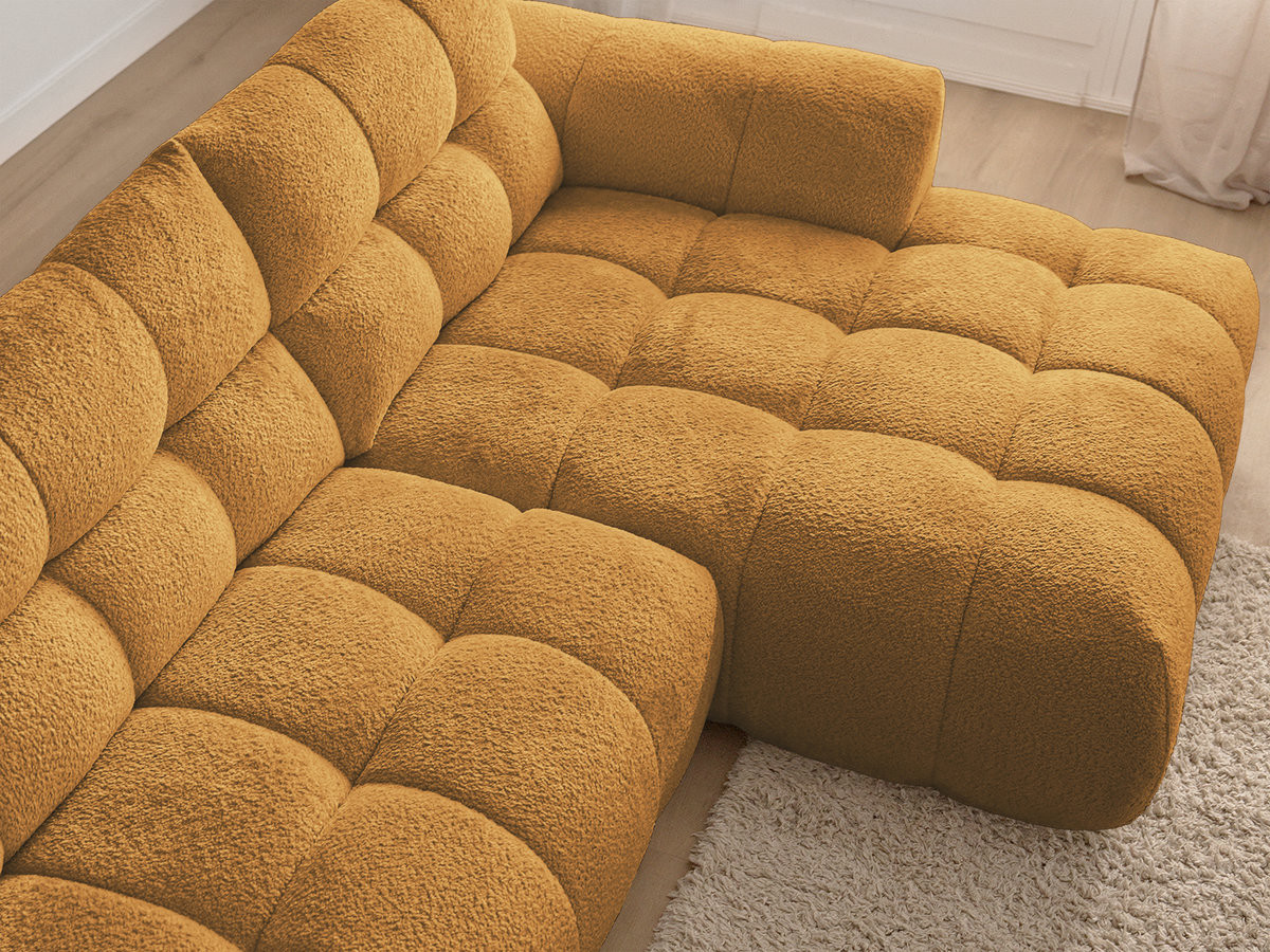 JAYA vaste hoekbank in chenillestof