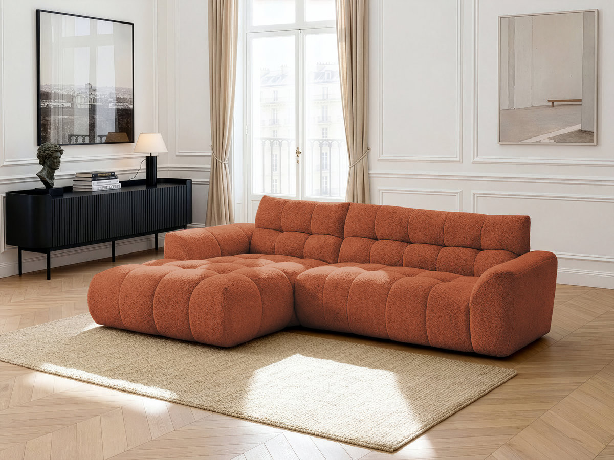 JAYA vaste hoekbank in chenillestof