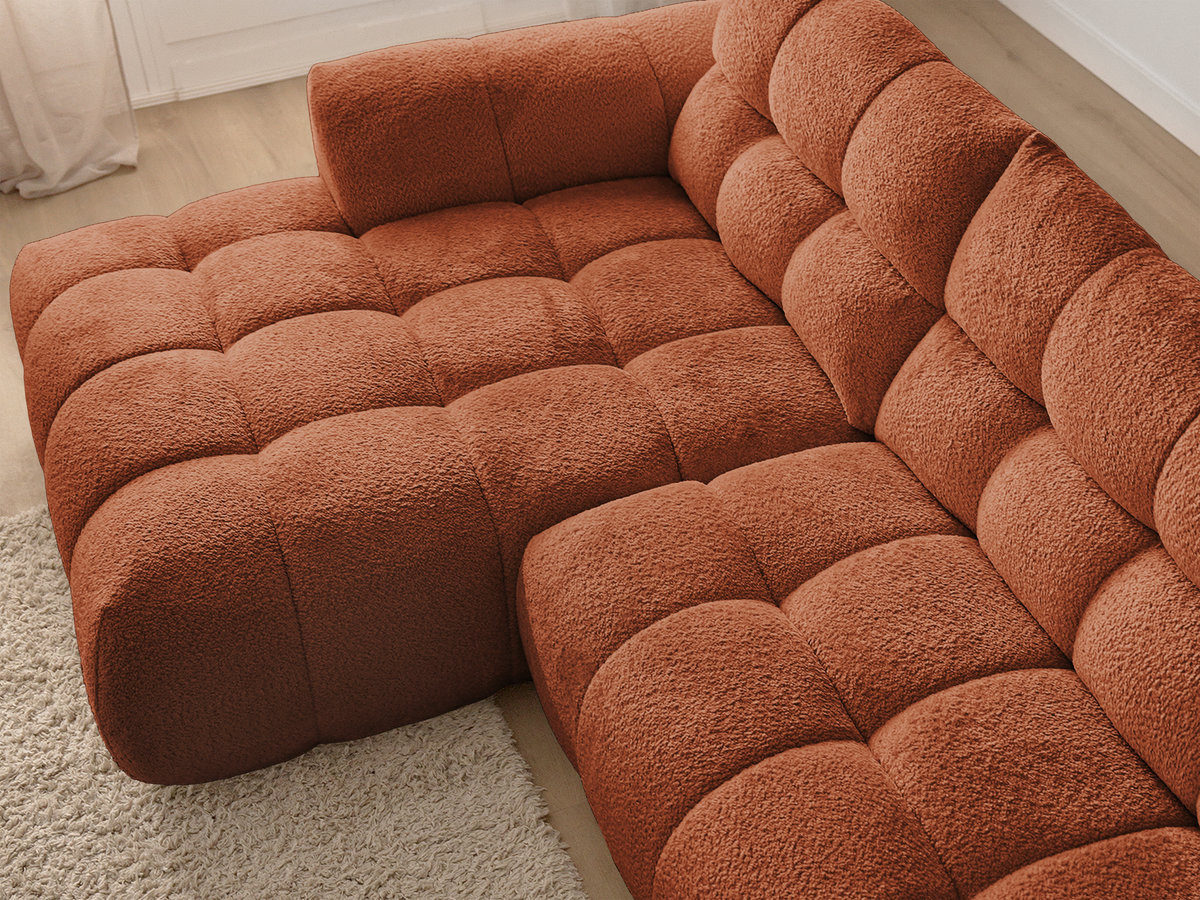 JAYA vaste hoekbank in chenillestof