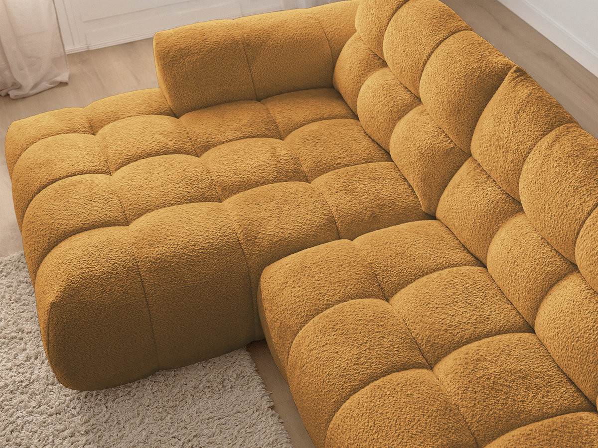 JAYA vaste hoekbank in chenillestof