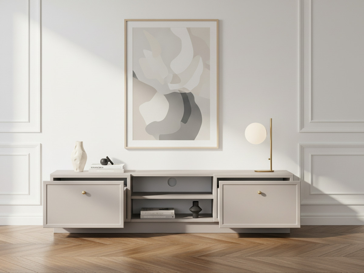 Meuble TV 2 tiroirs 150 cm LORINA — vue 6