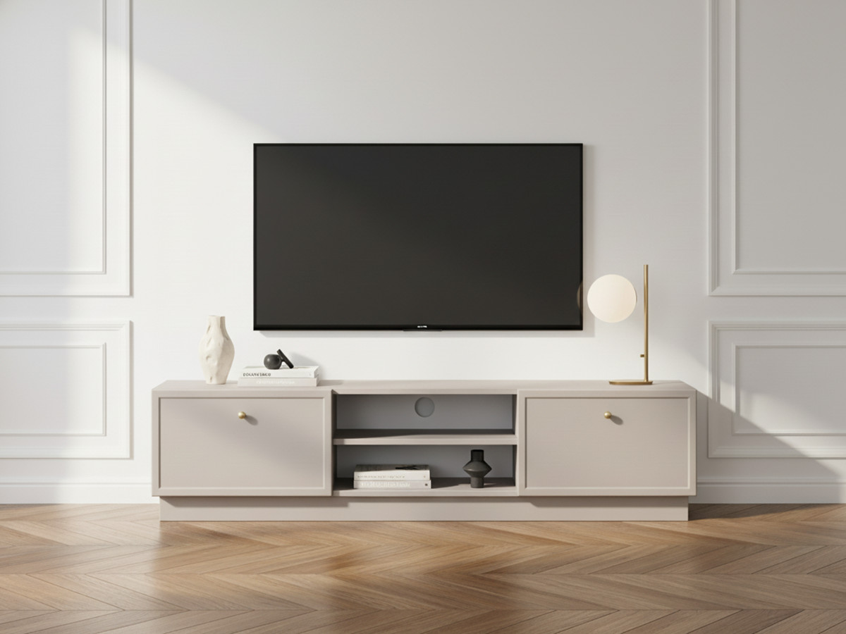 Meuble TV 2 tiroirs 150 cm LORINA — vue 4