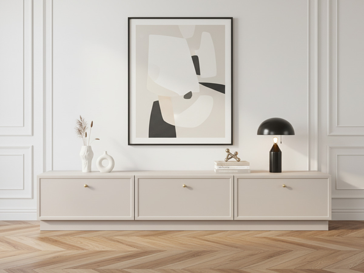 Meuble TV 1 porte 2 tiroirs 200 cm LORINA