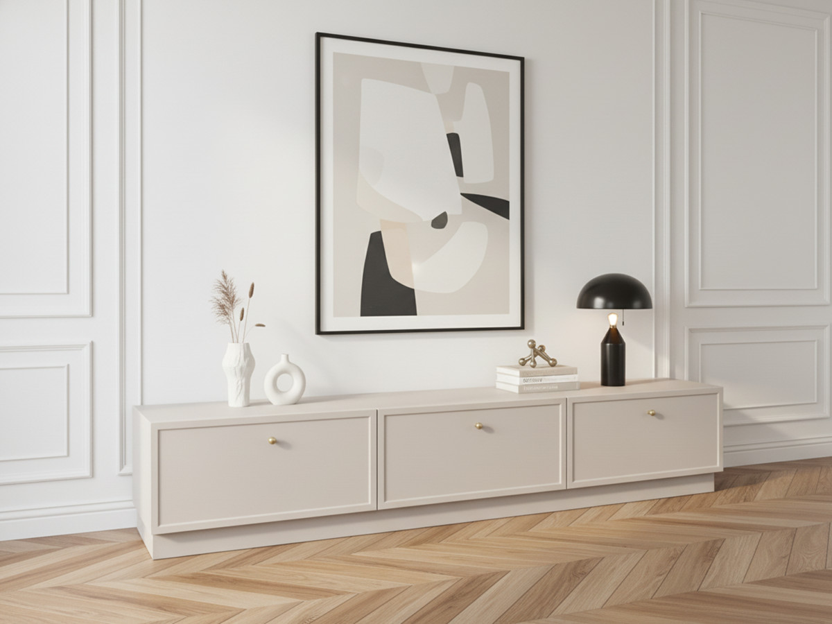 Meuble TV 1 porte 2 tiroirs 200 cm LORINA — vue 5