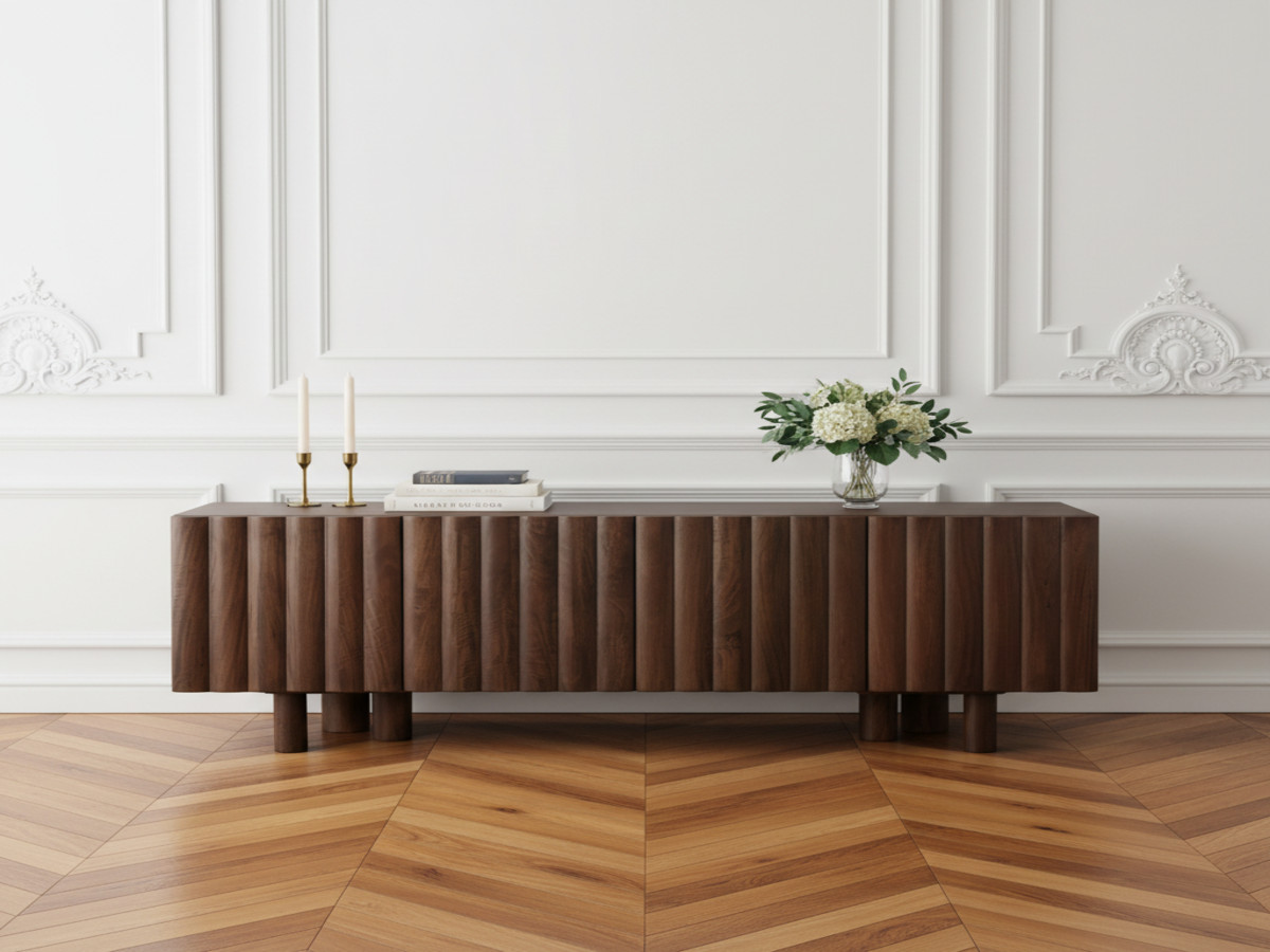 Meuble TV TAMIRA 160cm noyer Meuble TV TAMIRA 160cm noyer