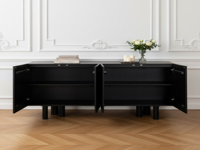 Buffet 4 portes 160 cm GABRIEL bois massif de manguier