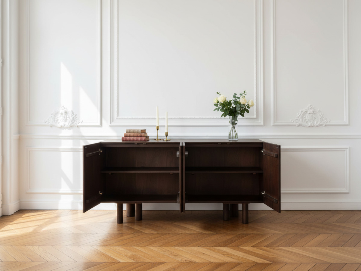 GABRIEL dressoir met 4 deuren, 160 cm, massief mangohout