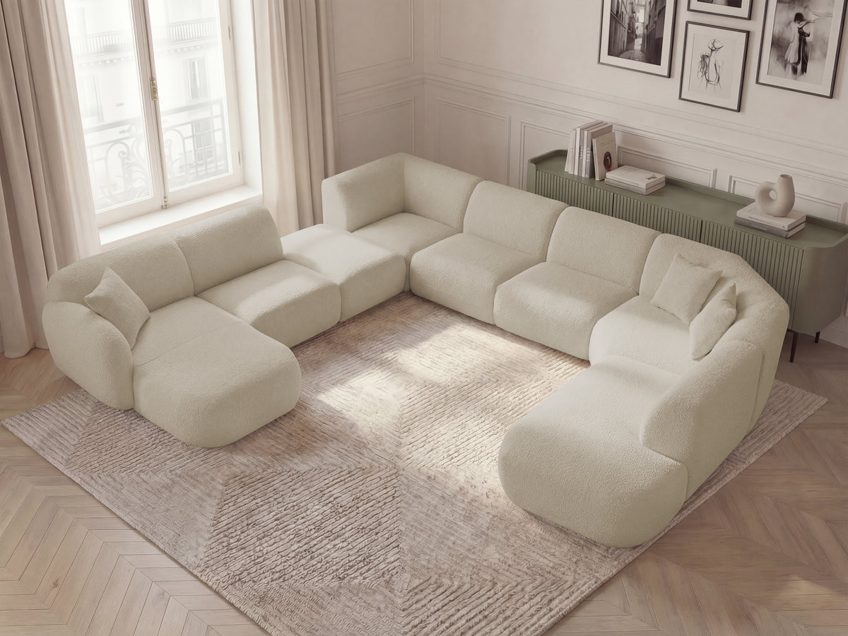 Canapé panoramique modulable ANDA beige — vue 4