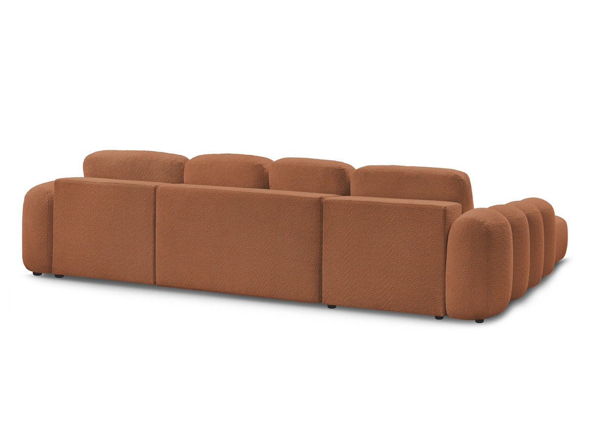 Canapé panoramique convertible coffre MONTAIGNE tissu bouclette