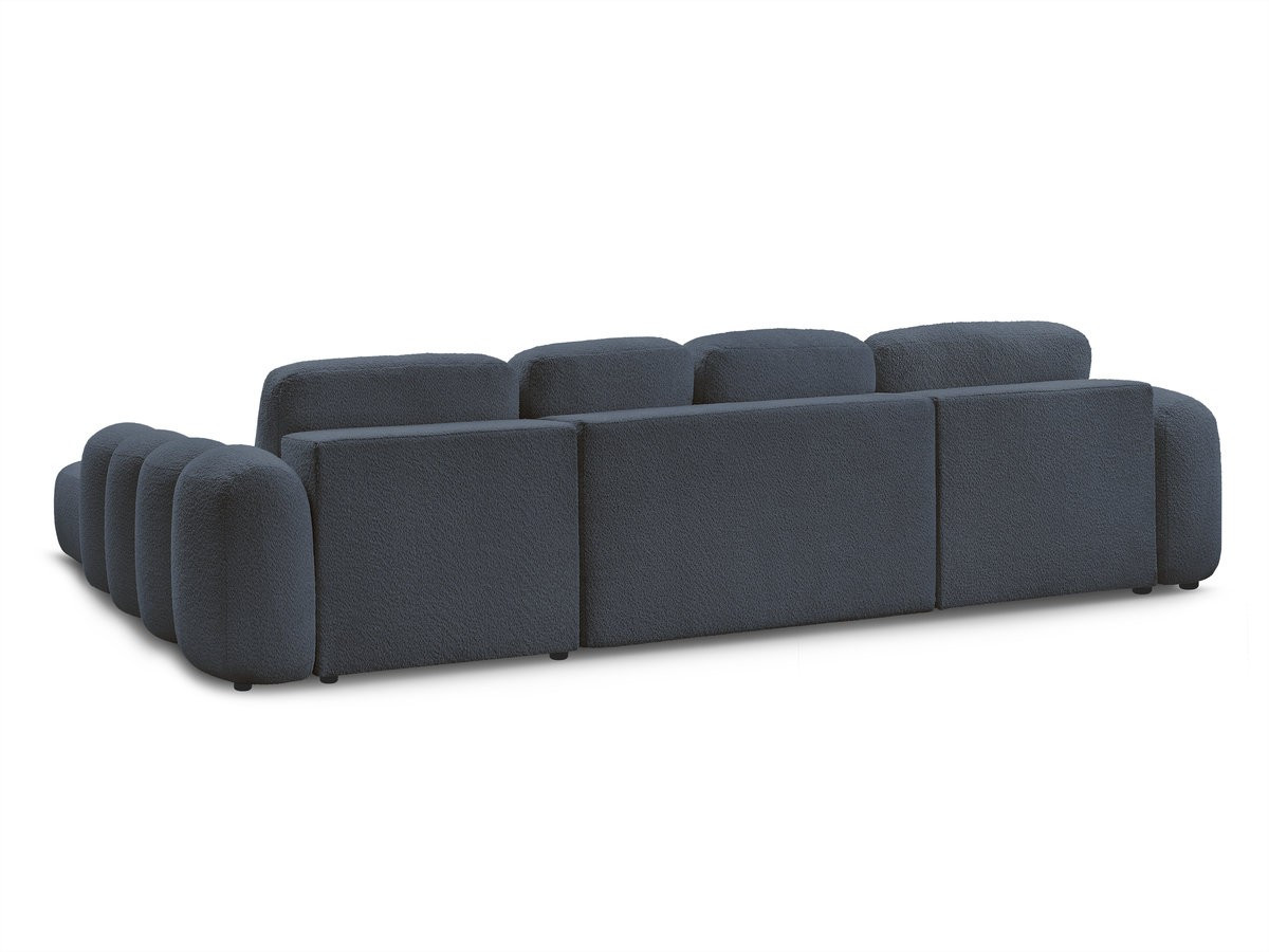 Canapé panoramique convertible coffre MONTAIGNE tissu bouclette