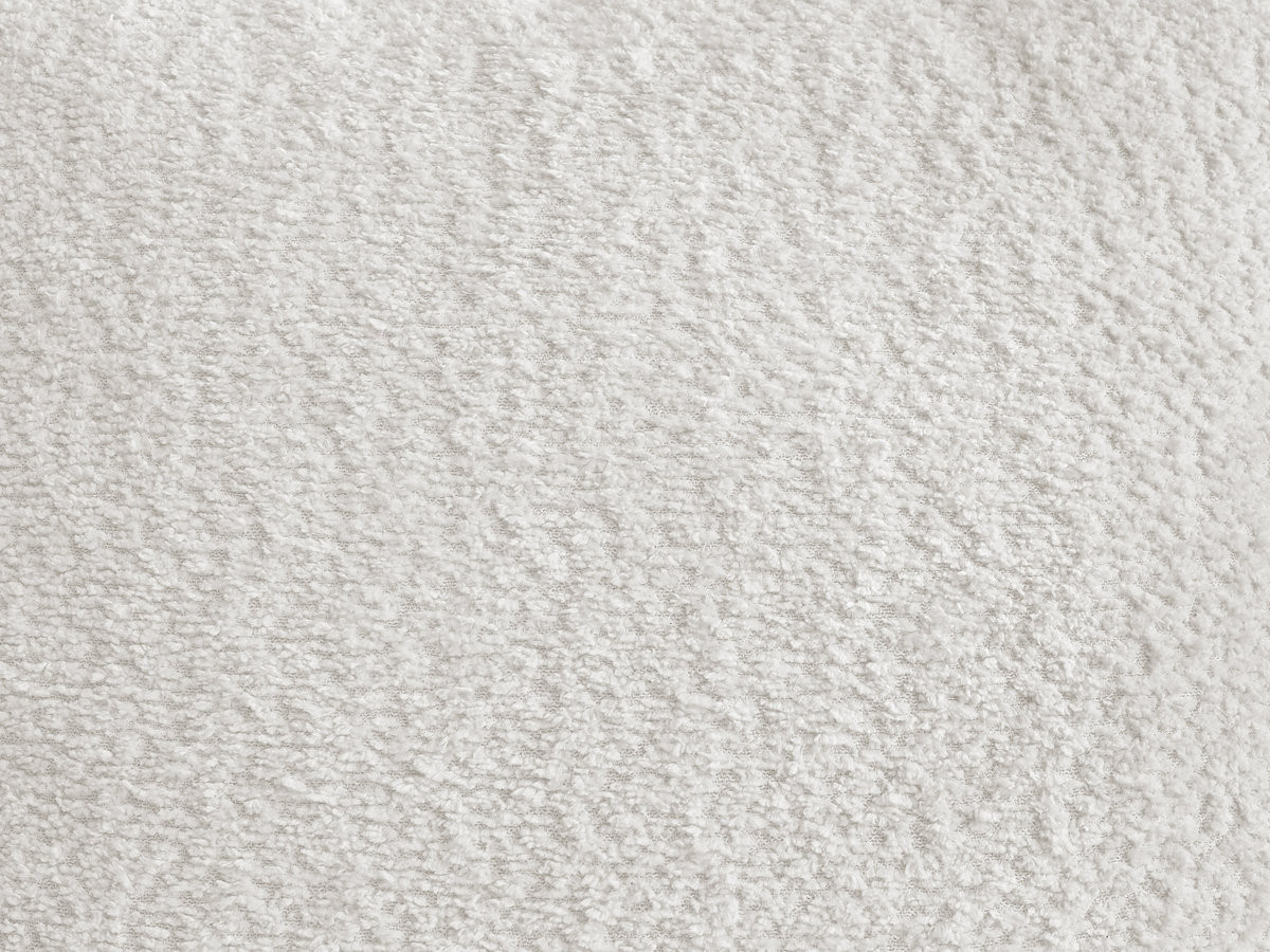 Canapé panoramique convertible coffre MONTAIGNE tissu bouclette avec pouf