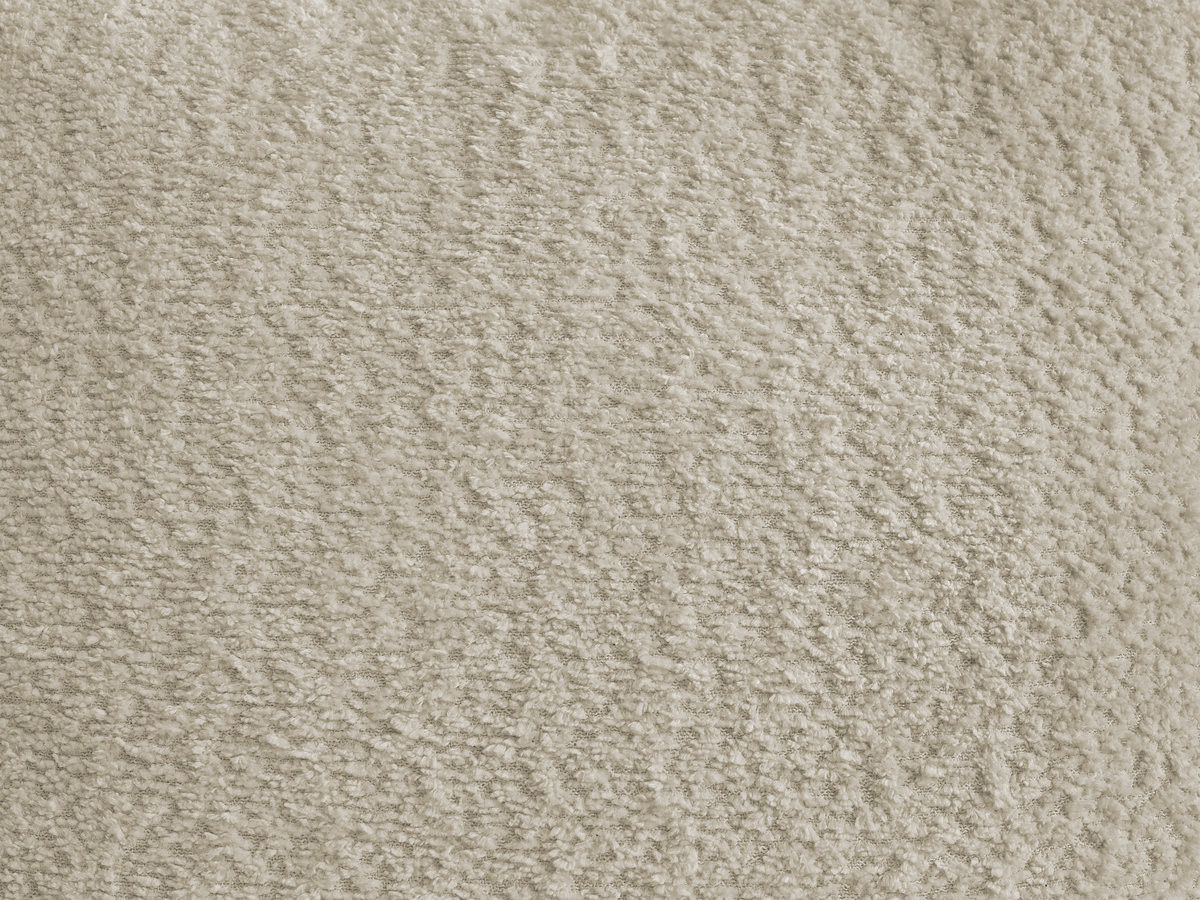 Canapé panoramique convertible coffre MONTAIGNE tissu bouclette avec pouf