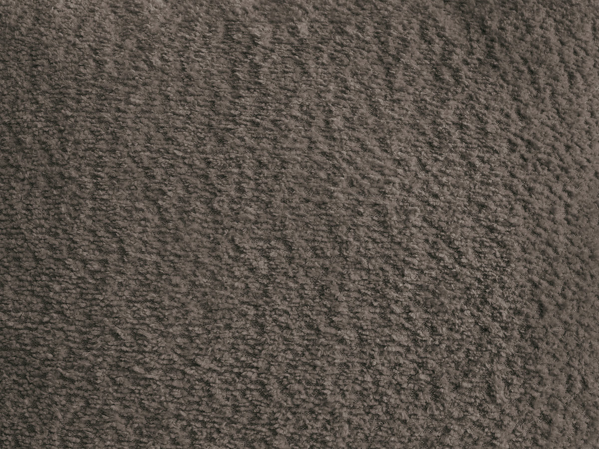 Canapé panoramique convertible coffre MONTAIGNE tissu bouclette avec pouf