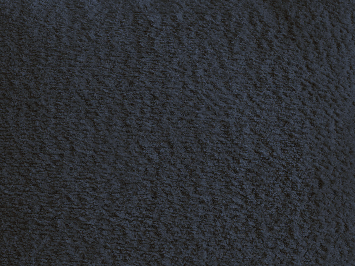 Canapé panoramique convertible coffre MONTAIGNE tissu bouclette avec pouf