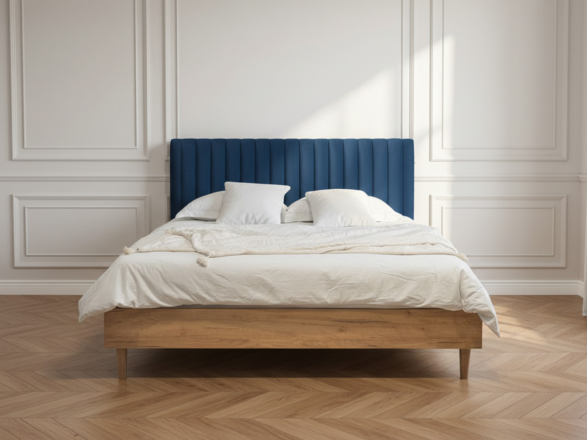 OCEANE VELOURS bed met massieve lattenbodem