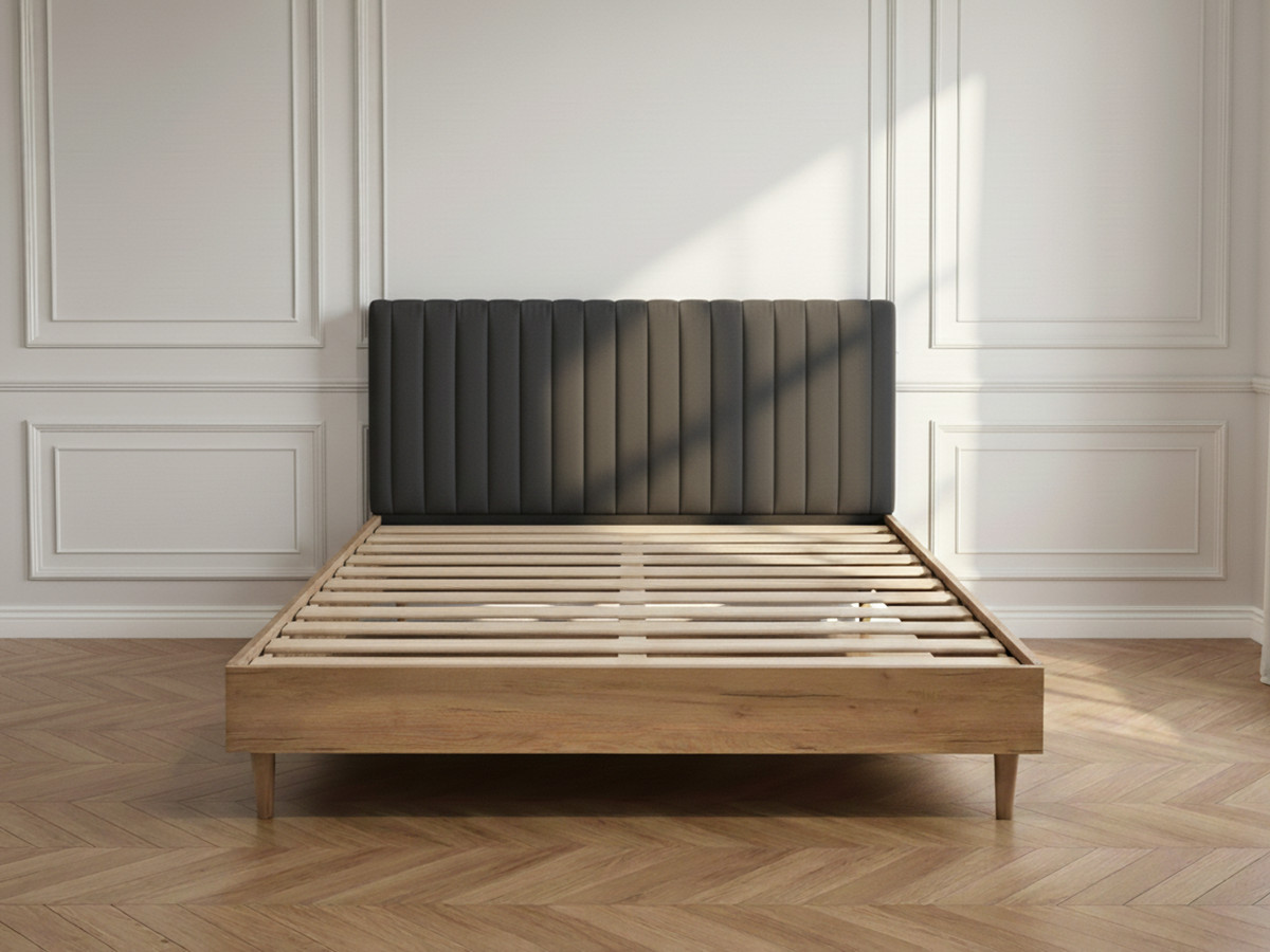 OCEANE VELOURS bed met massieve lattenbodem