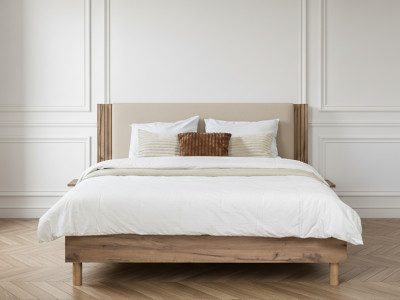 Lit LIOR lattes massives pieds en bois naturel