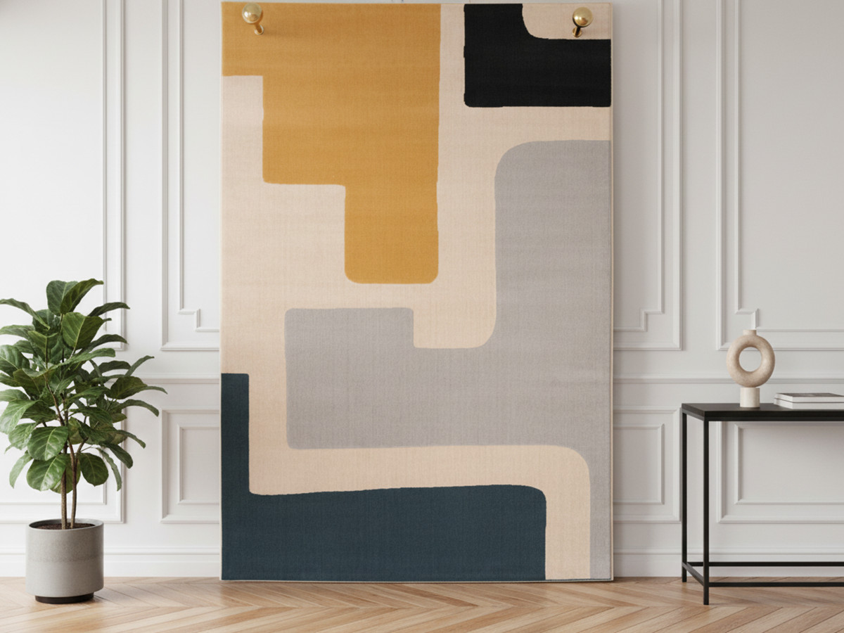 MONIQUE laagpolig vloerkleed met abstract patroon