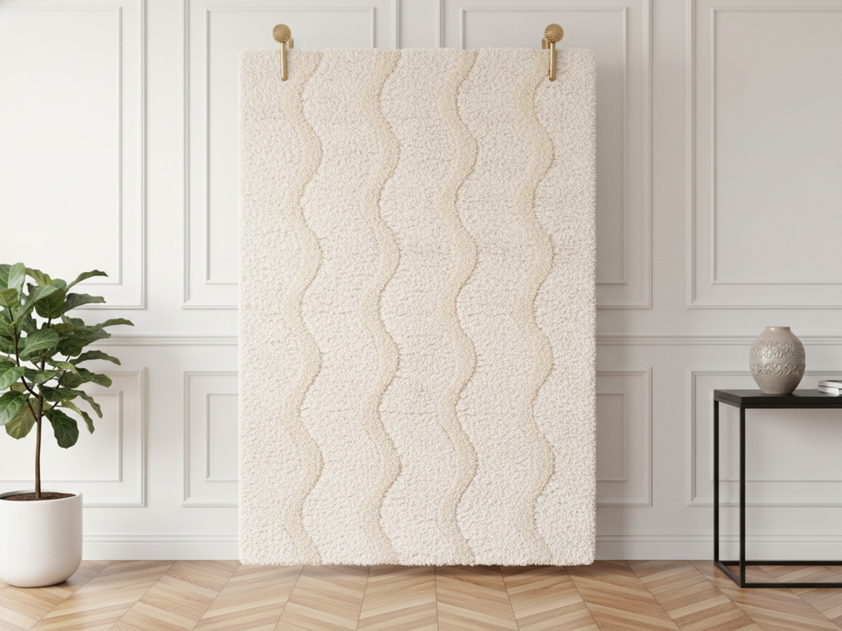 LANA langpolig vloerkleed met abstract patroon