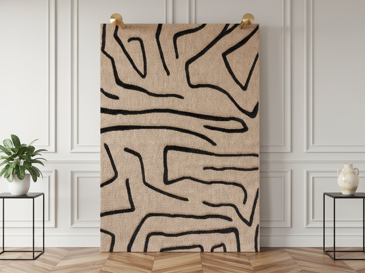 ERIKA laagpolig vloerkleed met grafisch patroon