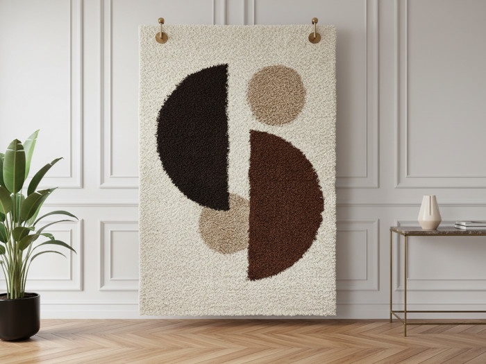 Tapis shaggy MEYLINEmotif abstrait