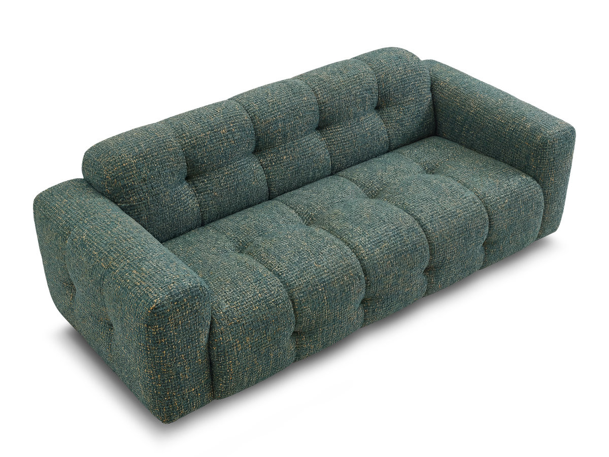 Canapé droit fixe 3 places LAURA tissu chiné