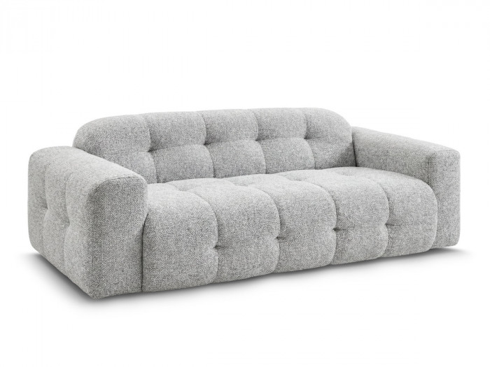 Canapé droit fixe 3 places LAURA tissu chiné