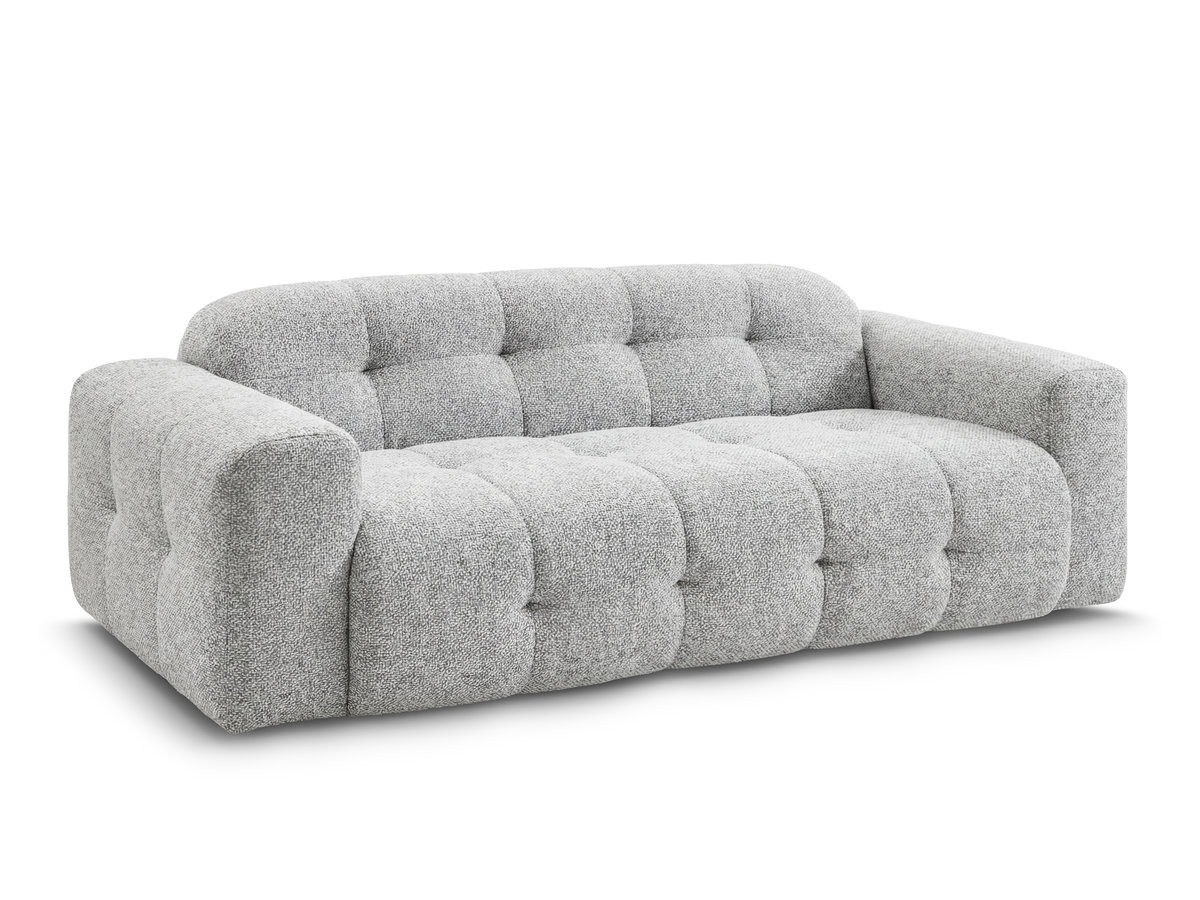 Canapé droit fixe 3 places LAURA tissu chiné