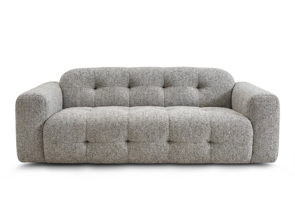 Canapé droit fixe 3 places LAURA tissu chiné