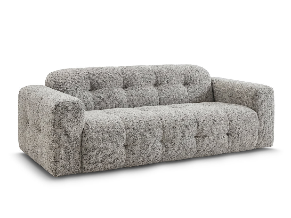 Canapé droit fixe 3 places LAURA tissu chiné