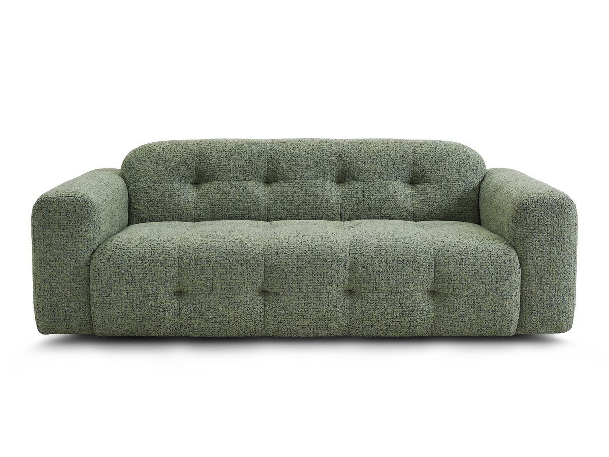 Canapé droit fixe 3 places LAURA tissu chiné