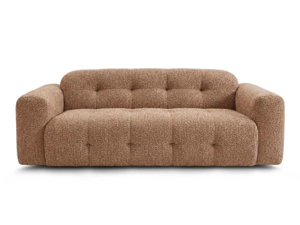 Canapé droit fixe 3 places LAURA tissu chiné