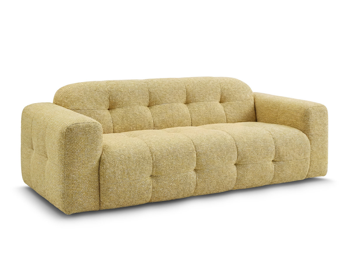 Canapé droit fixe 3 places LAURA tissu chiné