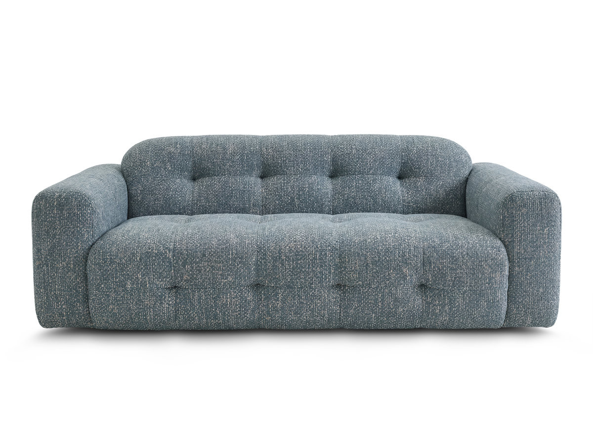 Canapé droit fixe 3 places LAURA tissu chiné