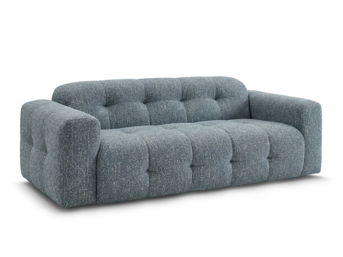 Canapé droit fixe 3 places LAURA tissu chiné