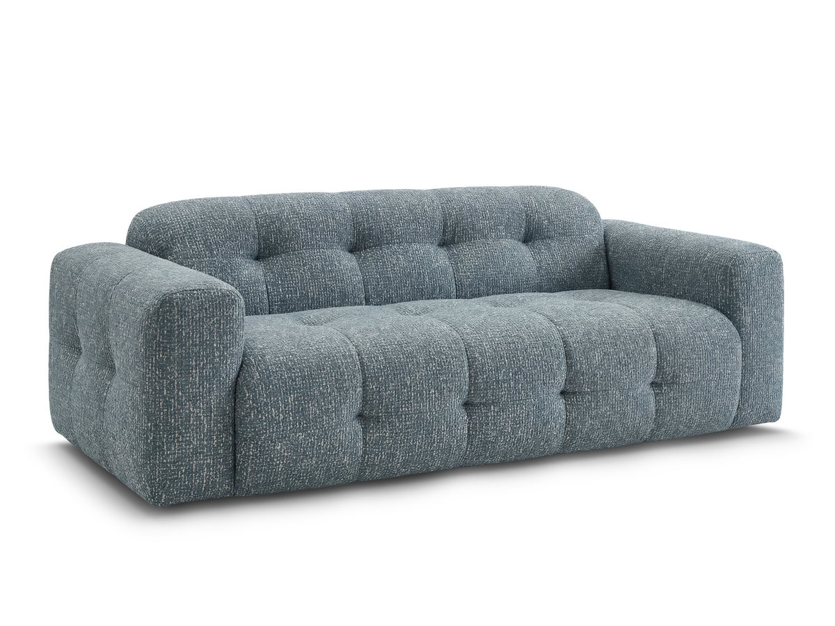 Canapé droit fixe 3 places LAURA tissu chiné