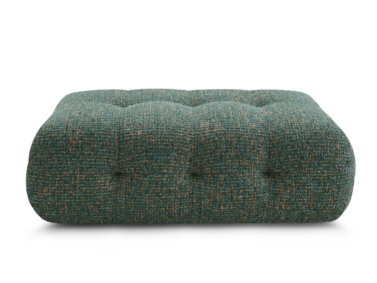 Grote LAURA poef in gemęleerde stof