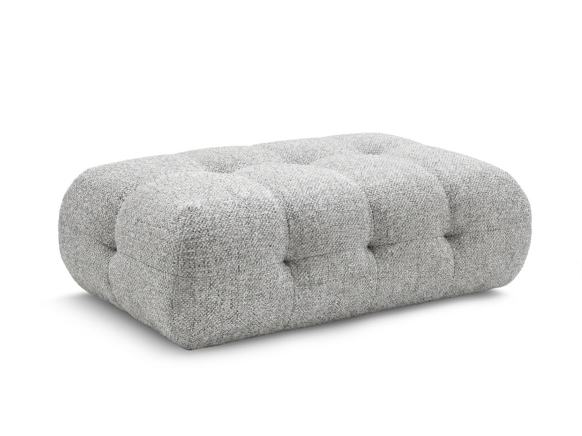 Grote LAURA poef in gemęleerde stof