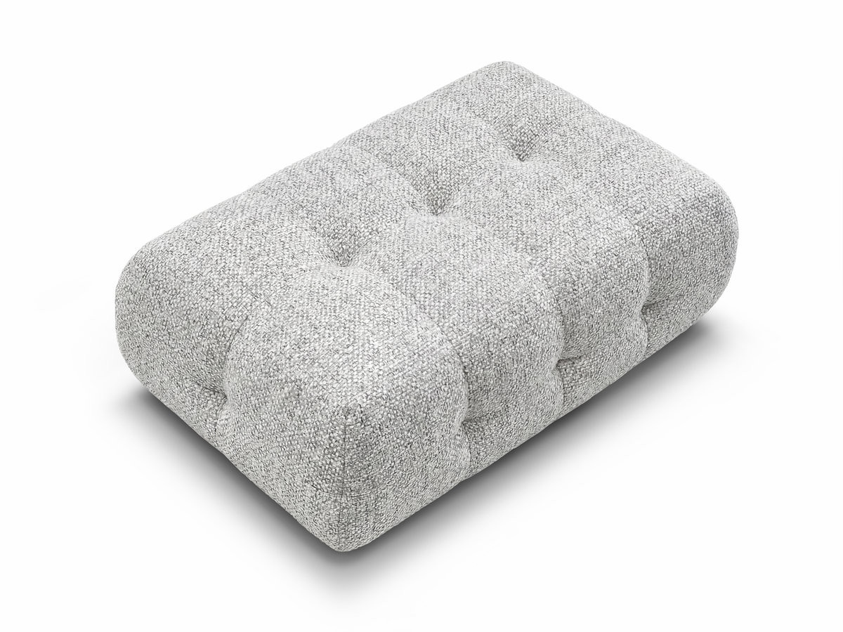 Grote LAURA poef in gemęleerde stof