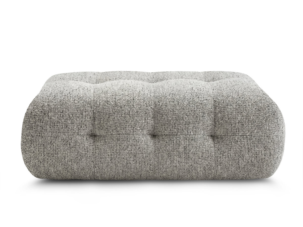 Grote LAURA poef in gemęleerde stof